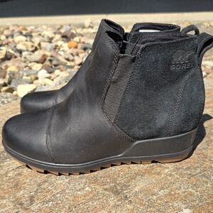SOREL Black Evie II Booties Leather 8.5